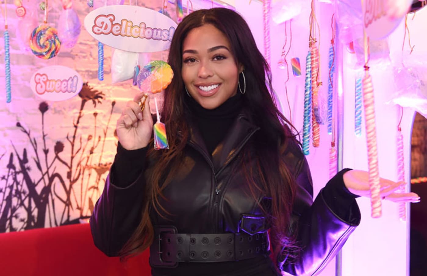 Jordyn Woods at a 'Candy Crush' event for Valentine's Day