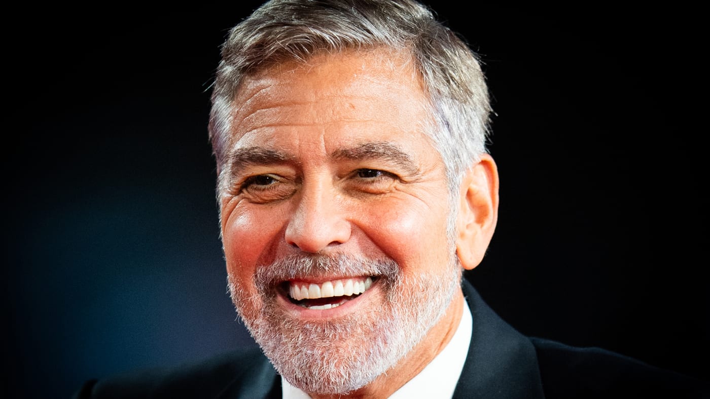 George Clooney attends "The Tender Bar" Premiere during the 65th BFI London Film Festival