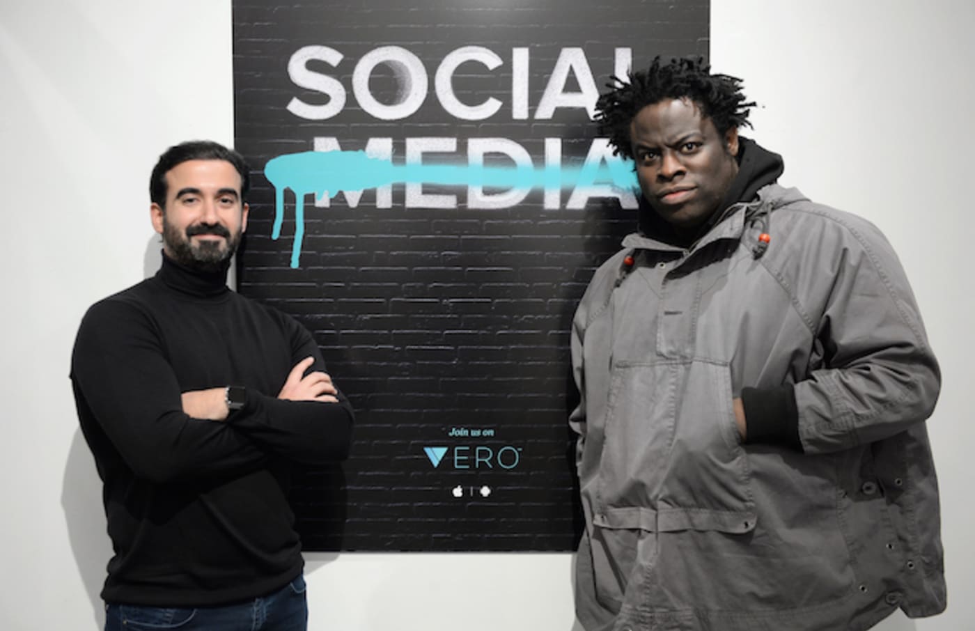 Ayman Hariri (left), founder of Vero, and Jeymes Samuel at a Vero event.