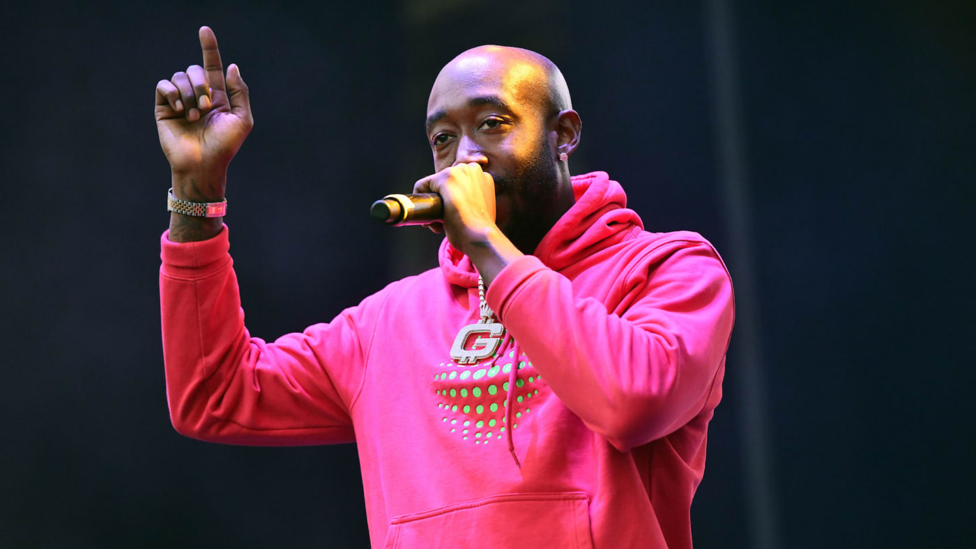 Rapper Freddie Gibbs performs onstage during the Adult Swim Festival