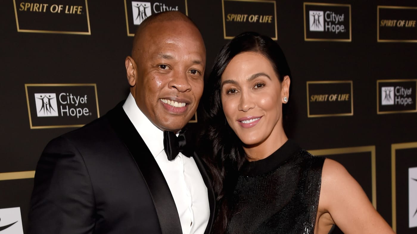 Dr. Dre (L) and Nicole Young attend the City of Hope Spirit of Life Gala