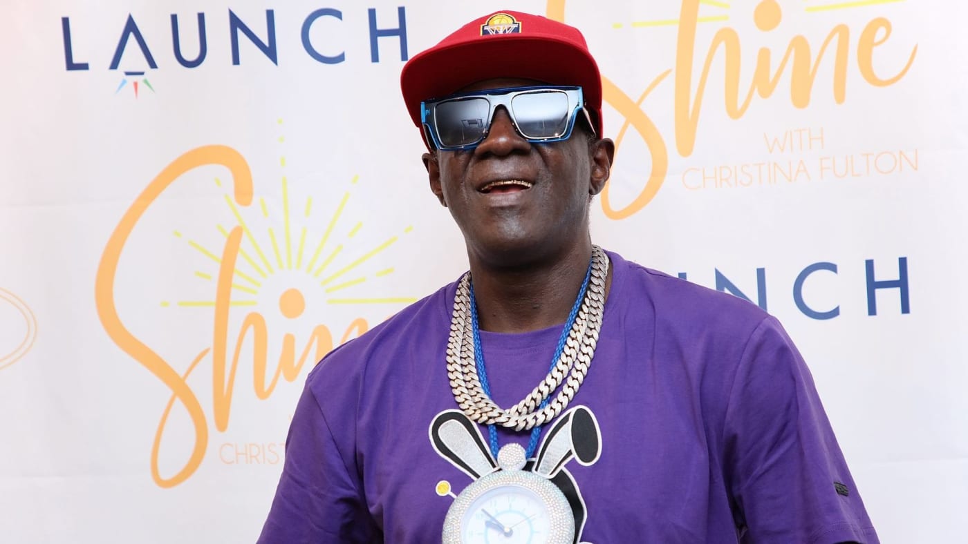 Flavor Flav at a red carpet event.