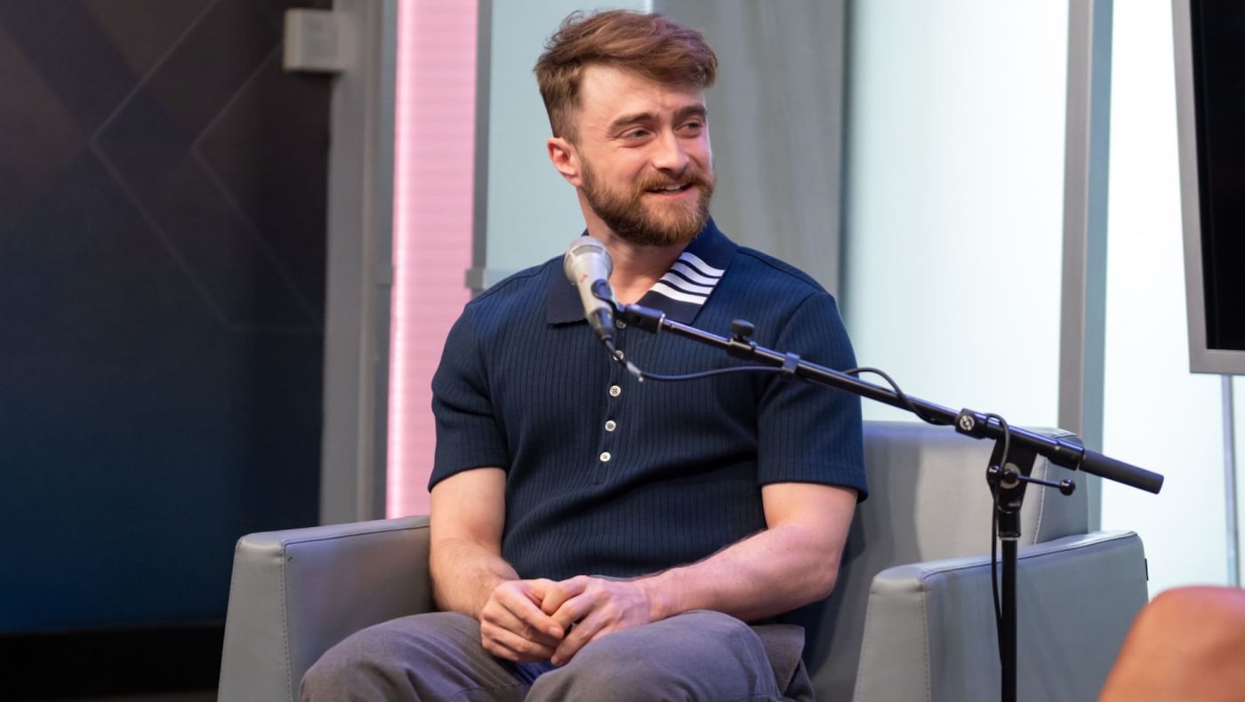 Daniel Radcliffe talks to host Hoda Kotb at SiriusXM's studios