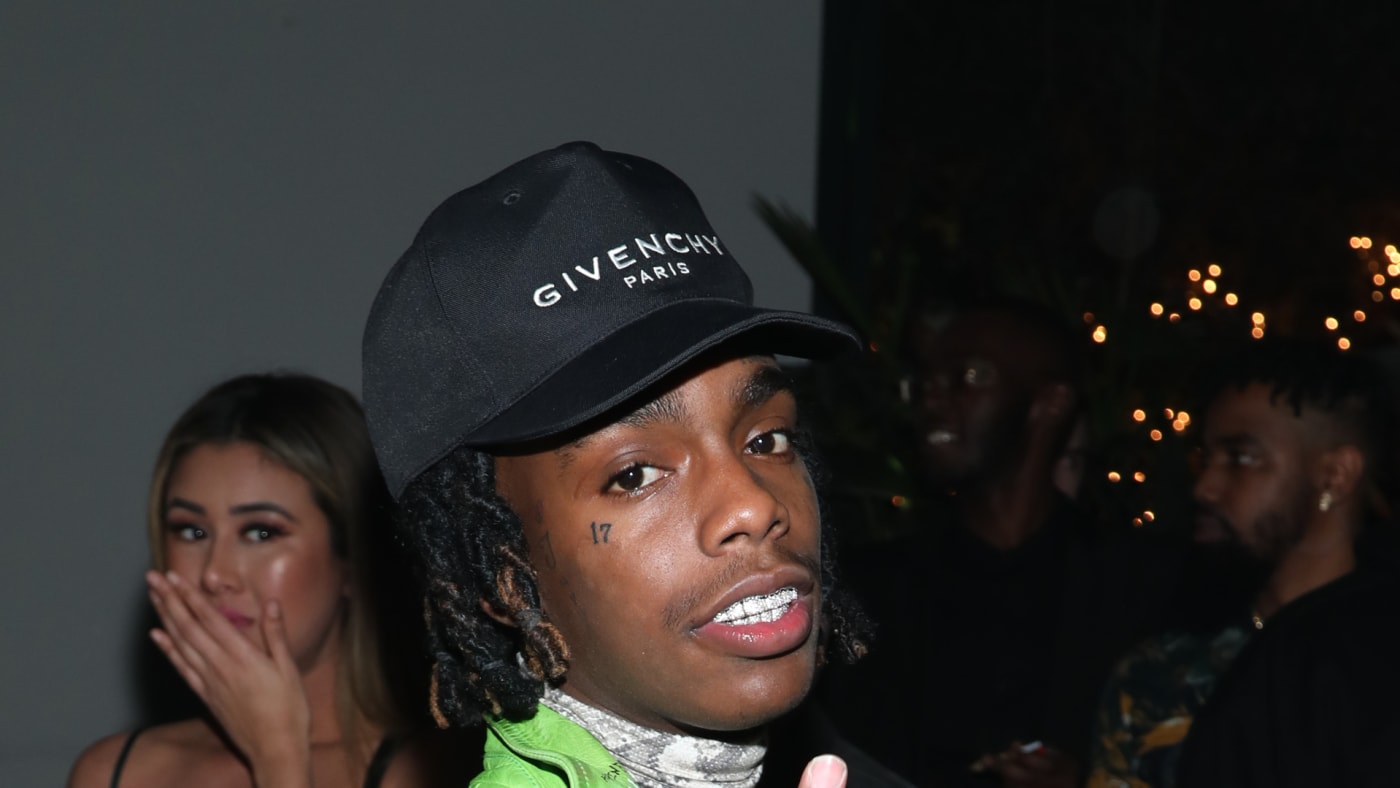 YNW Melly is pictured with a hat