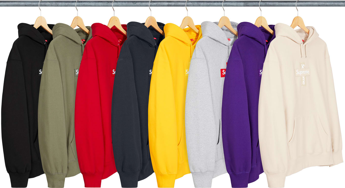 supreme cross box logo hoodie