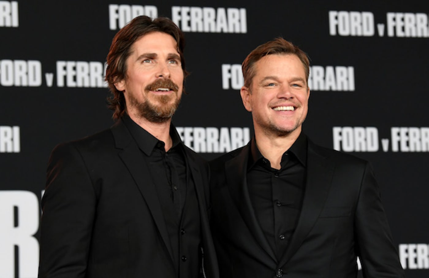 Christian Bale and Matt Damon arrive at the premiere of Fox's "Ford V Ferrari."