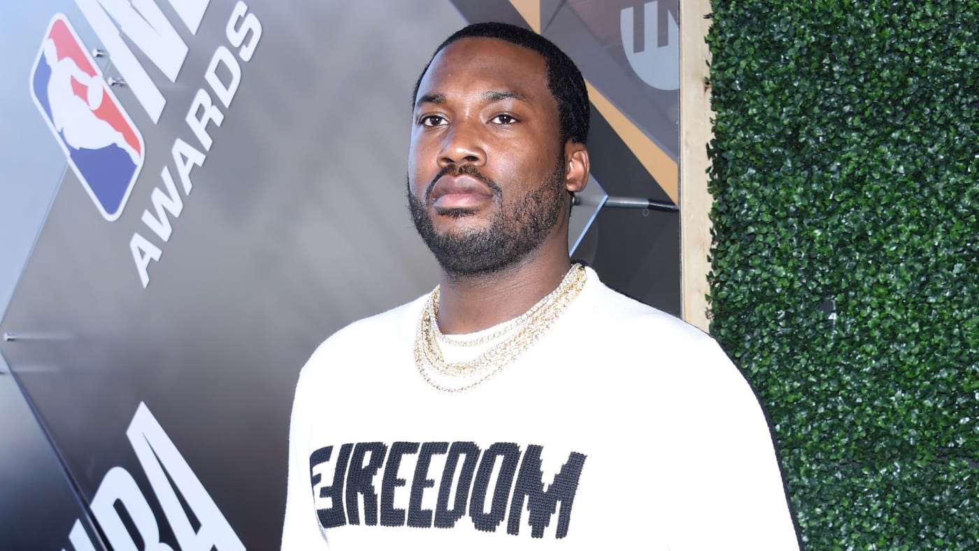 Rapper Meek Mill walks the red carpet before the NBA Awards Show