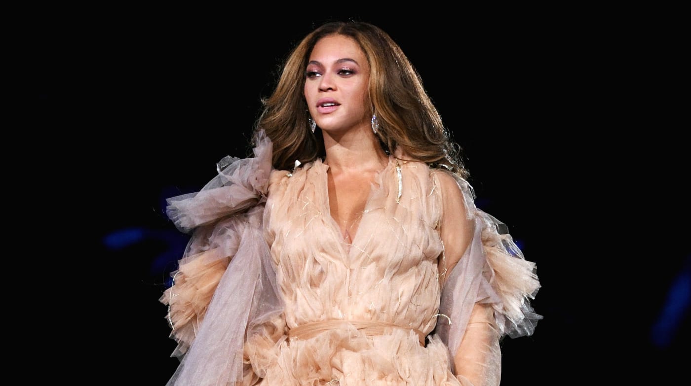 Beyonce onstage for news story