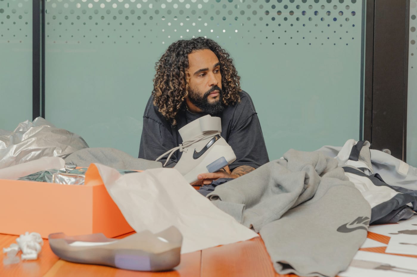 Jerry Lorenzo at Nike's HQ with Nike Air Fear of God collaboration