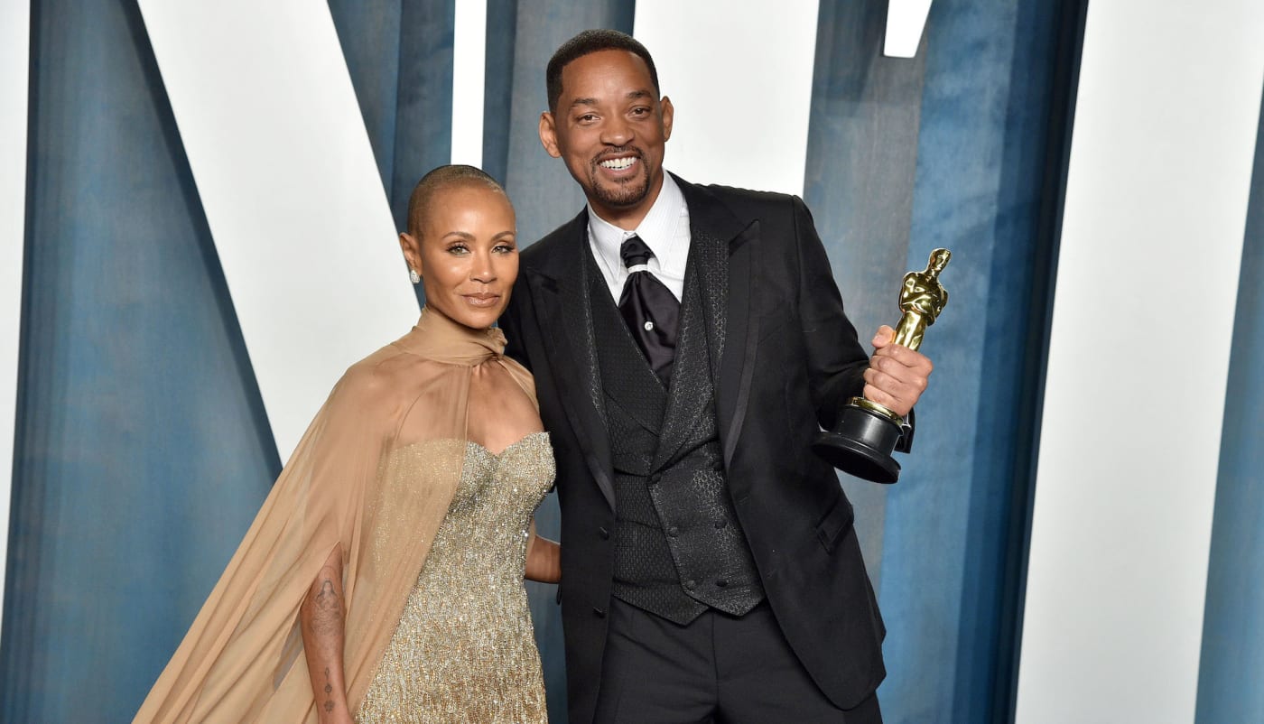 Will Smith and Jada Pinkett Smith attend 2022 Vanity Fair Oscars Party. 