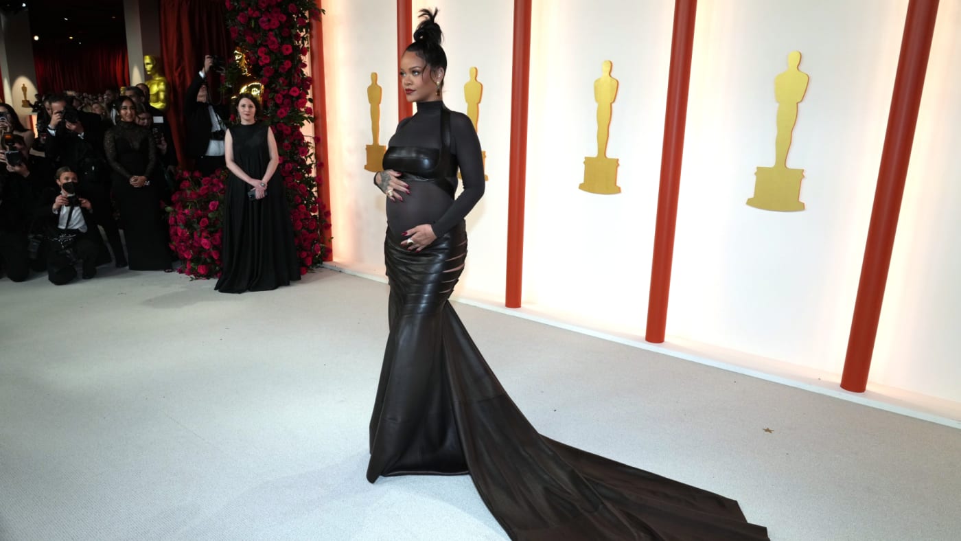 Rihanna on red carpet at Oscars