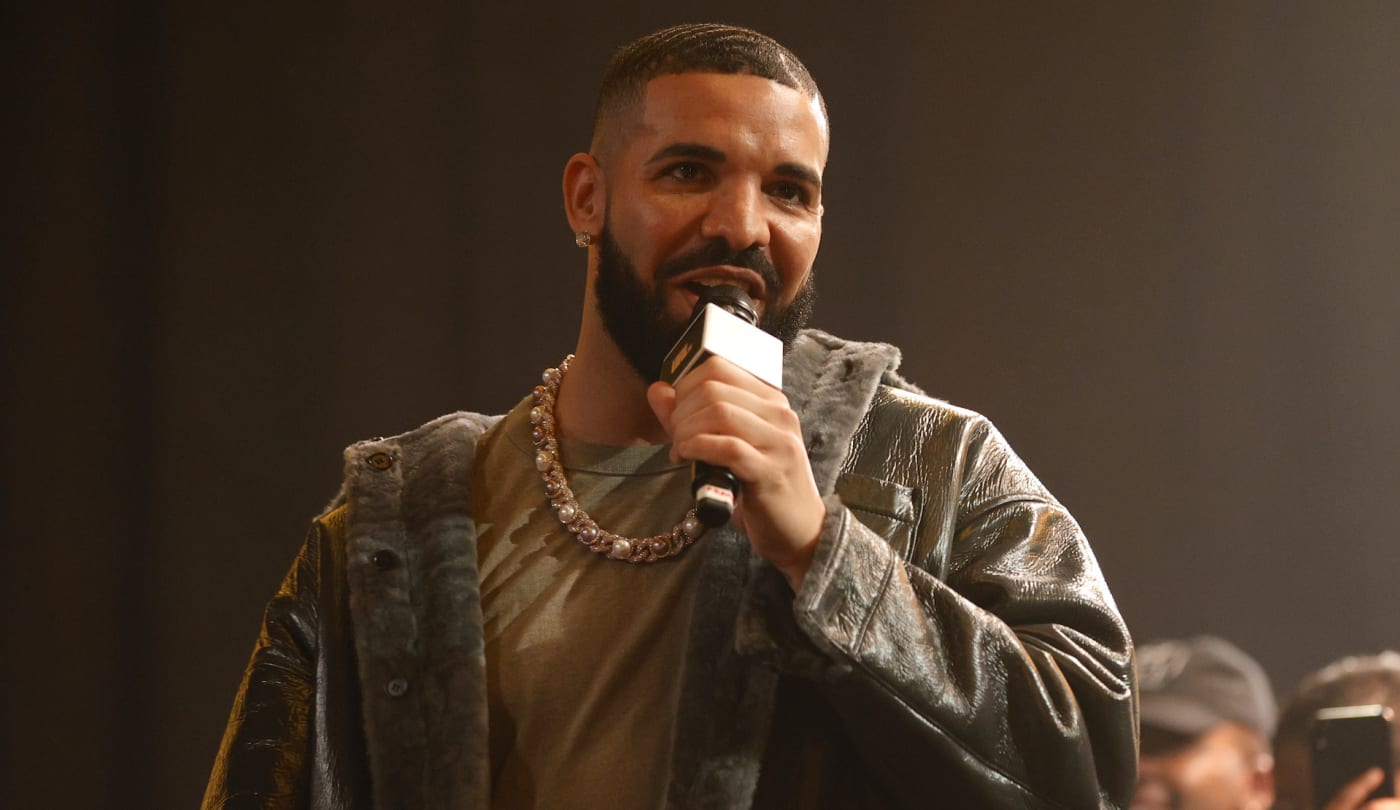 Drake photographed at his event