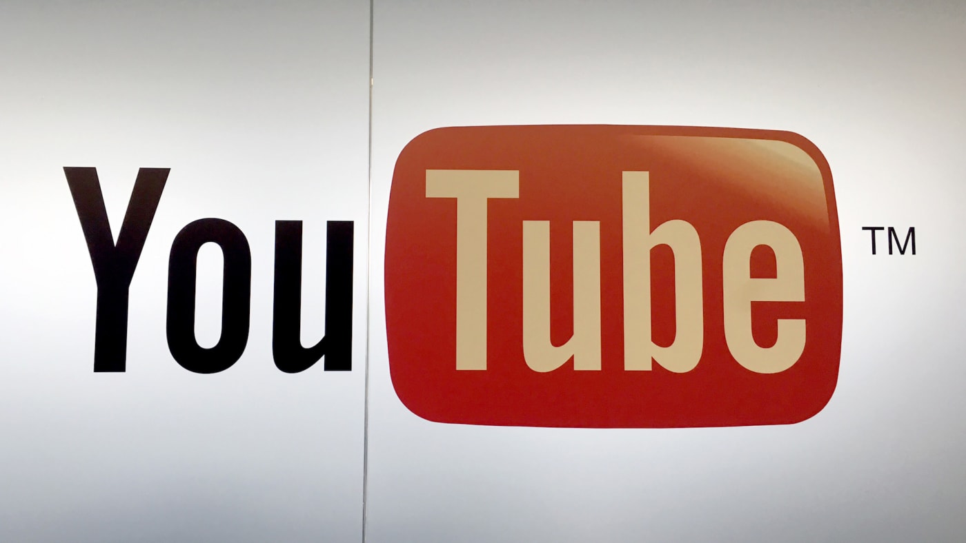 The logo of YouTube can be seen at the Google offices in Zurich, Switzerland.