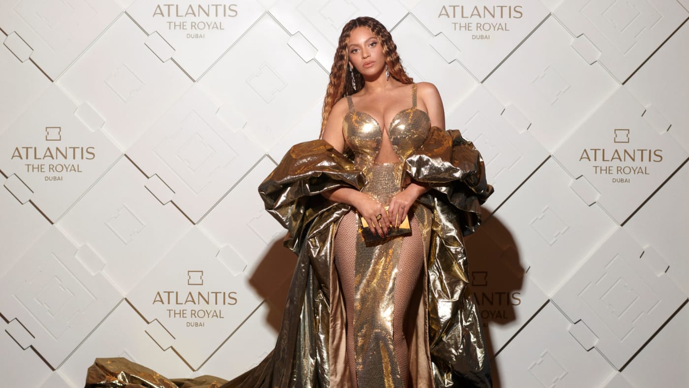 Beyonce is seen at a red carpet event