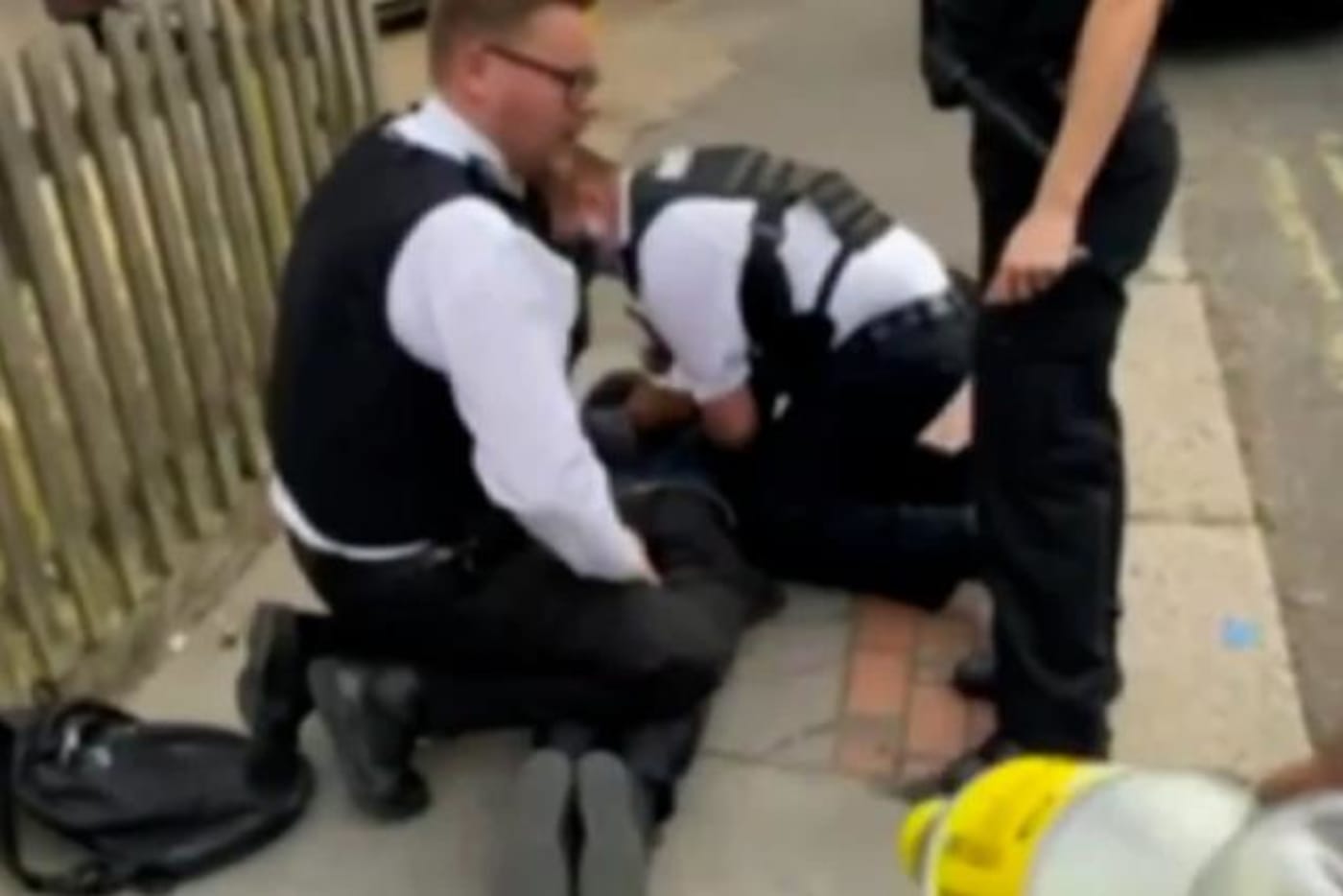 schoolboy handcuffed and forced to ground