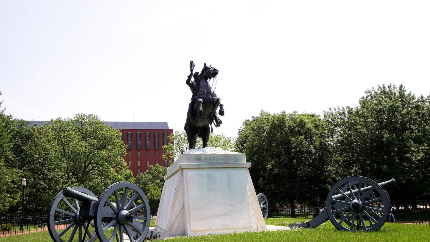Protesters Attempt to Take Down Statue of Andrew Jackson in D.C. Complex