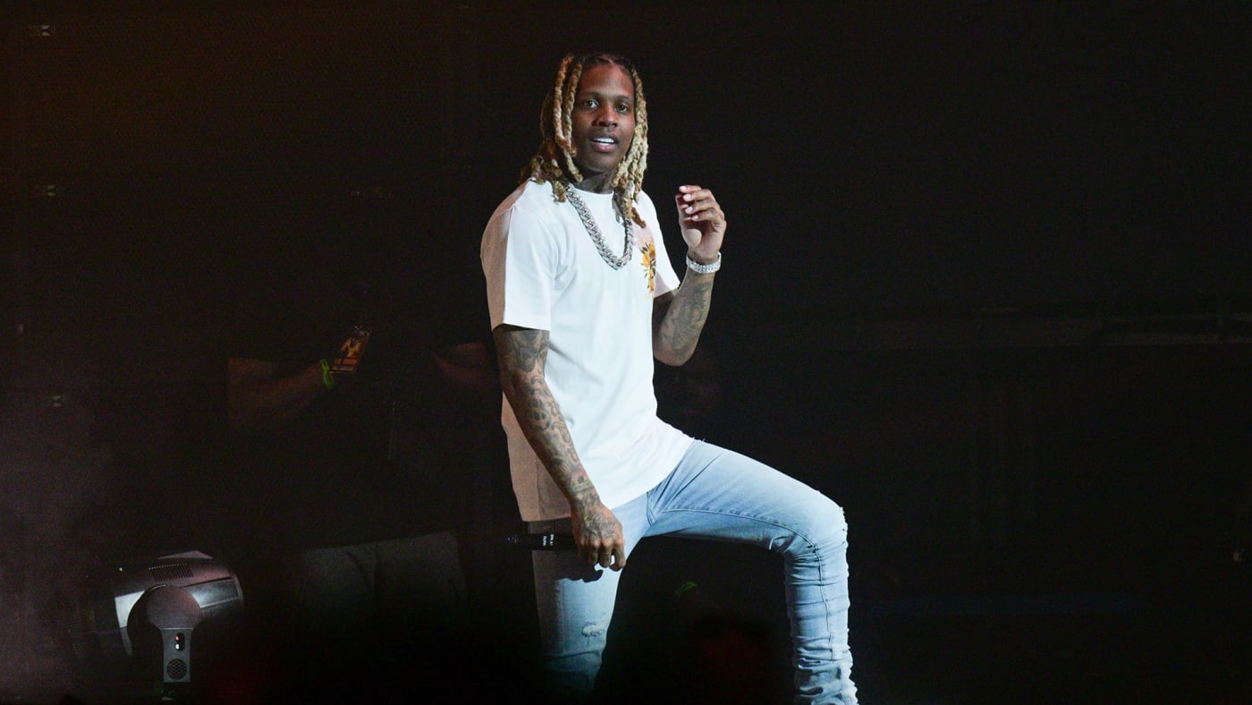 Chicago rapper Lil Durk performing onstage