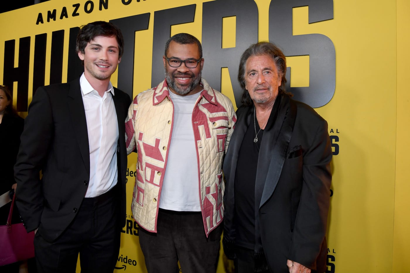 Logan Lerman, Jordan Peele and Al Pacino attend World Premiere of "Hunters."