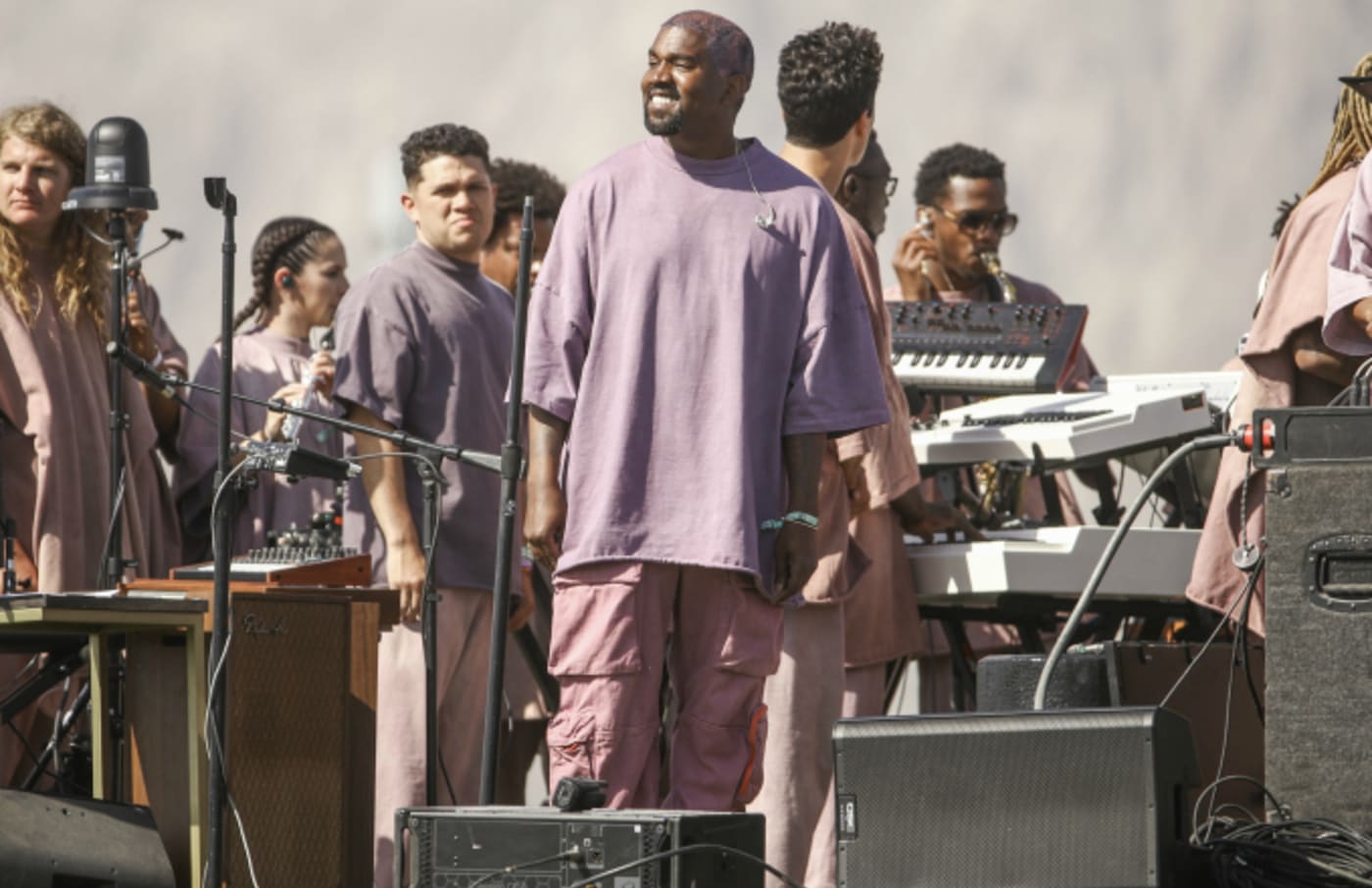 Kanye West performs Sunday Service