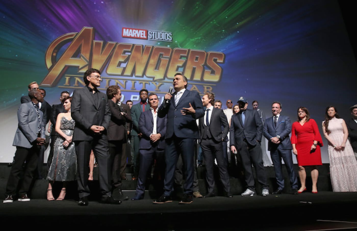 Anthony Russo and Joe Russo and cast & crew of 'Avengers: Infinity War'