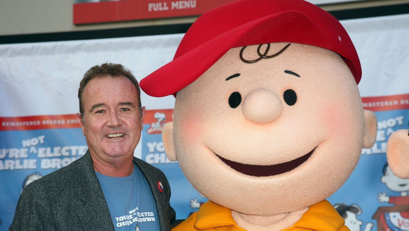 Voice actor Peter Robbins and Charlie Brown attend Warner Home Video's DVD Release of "You're Not Elected, Charlie Brown"