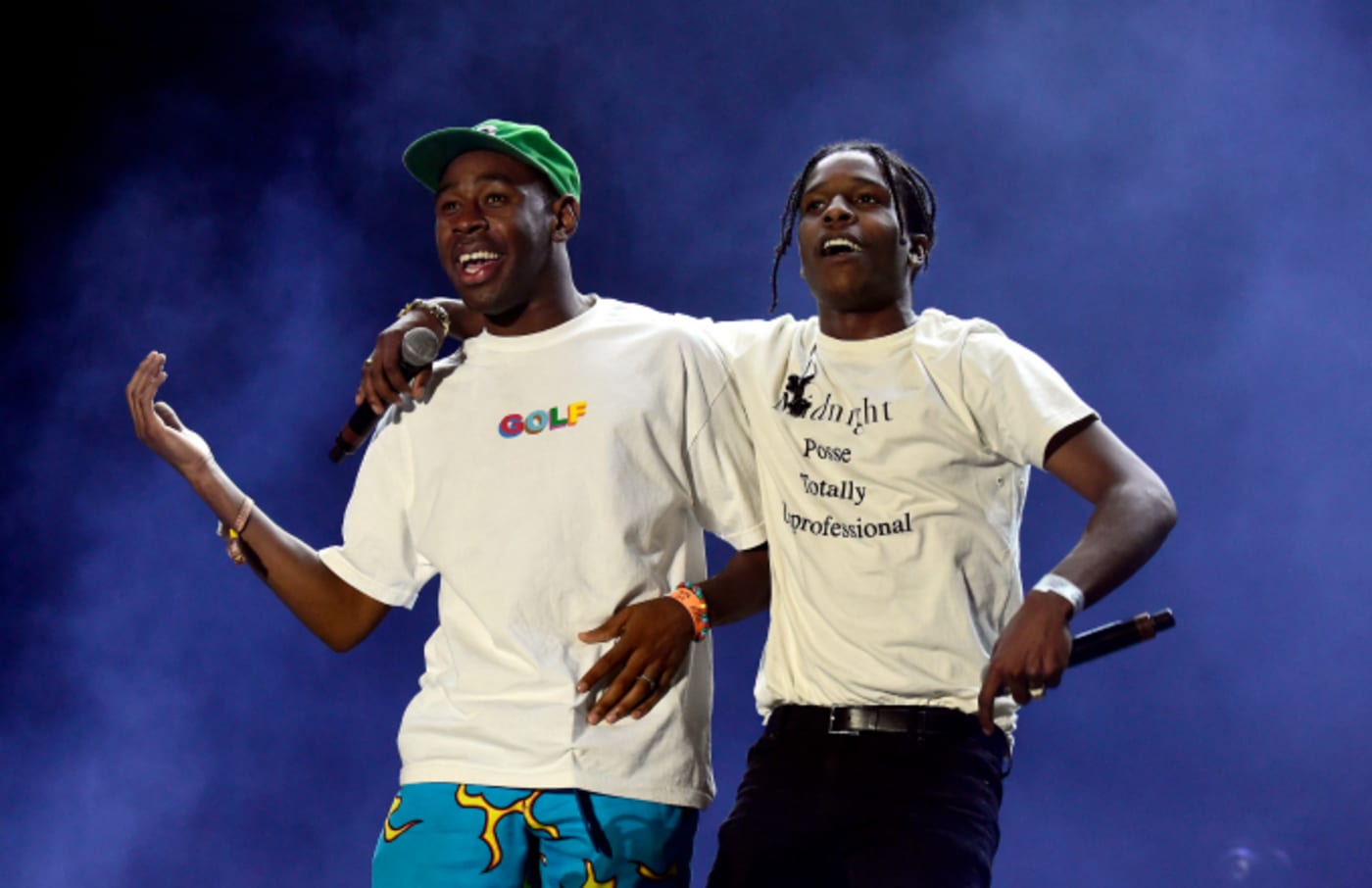 Recording artists Tyler, The Creator (L) and ASAP Rocky