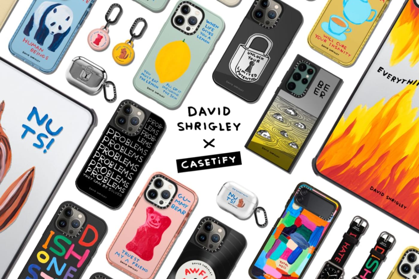 CASETiFY Taps Artist David Shrigley For TongueinCheek Tech Collab