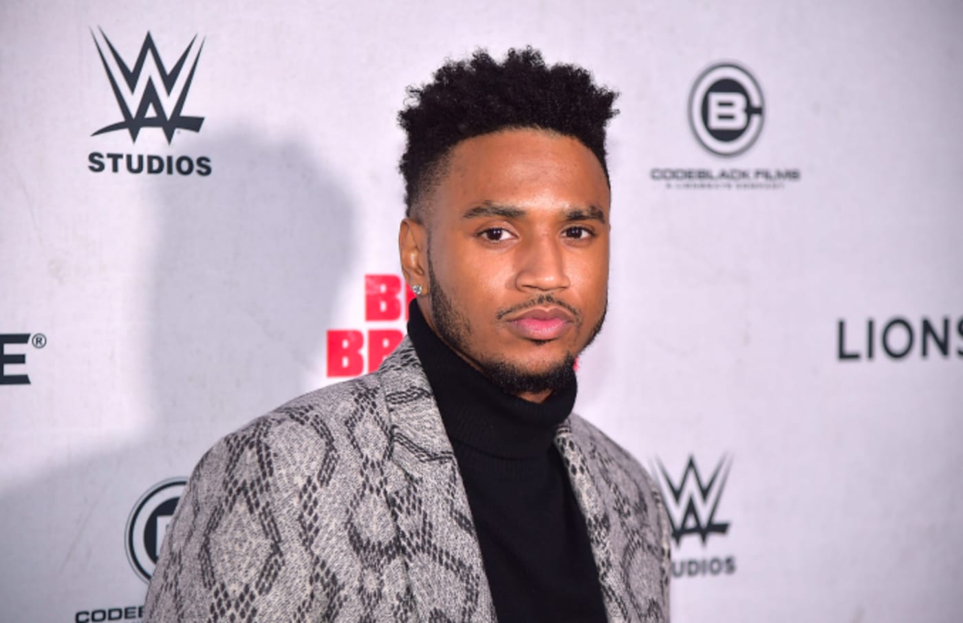 Trey Songz attends the "Blood Brother" New York Screening at Regal Battery Park 11