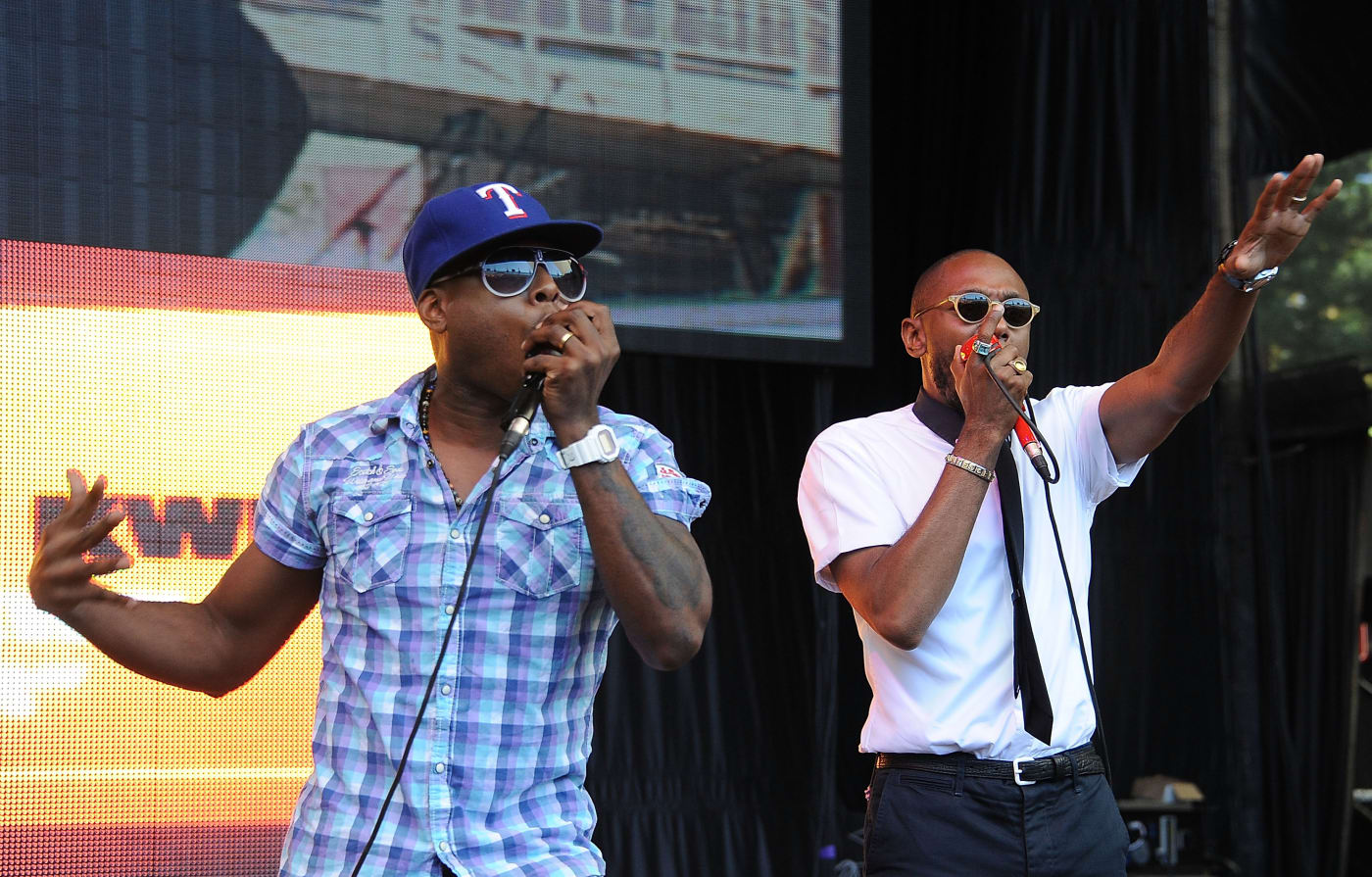 Talib Kweli and Mos Def of Black Star perform during the 2011 Rock The Bells Music Festival.