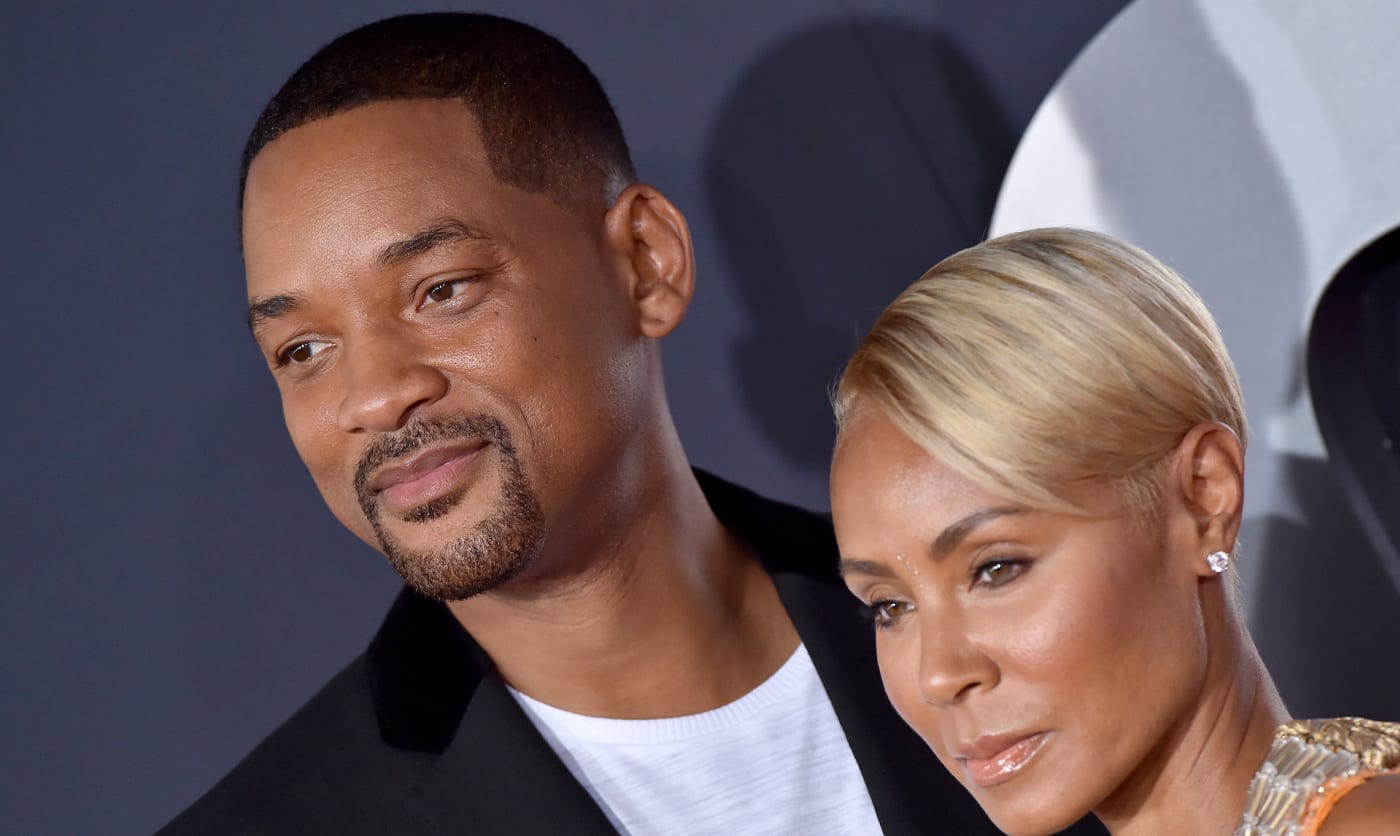 Will Smith and wife Jada Pinkett Smith on red carpet