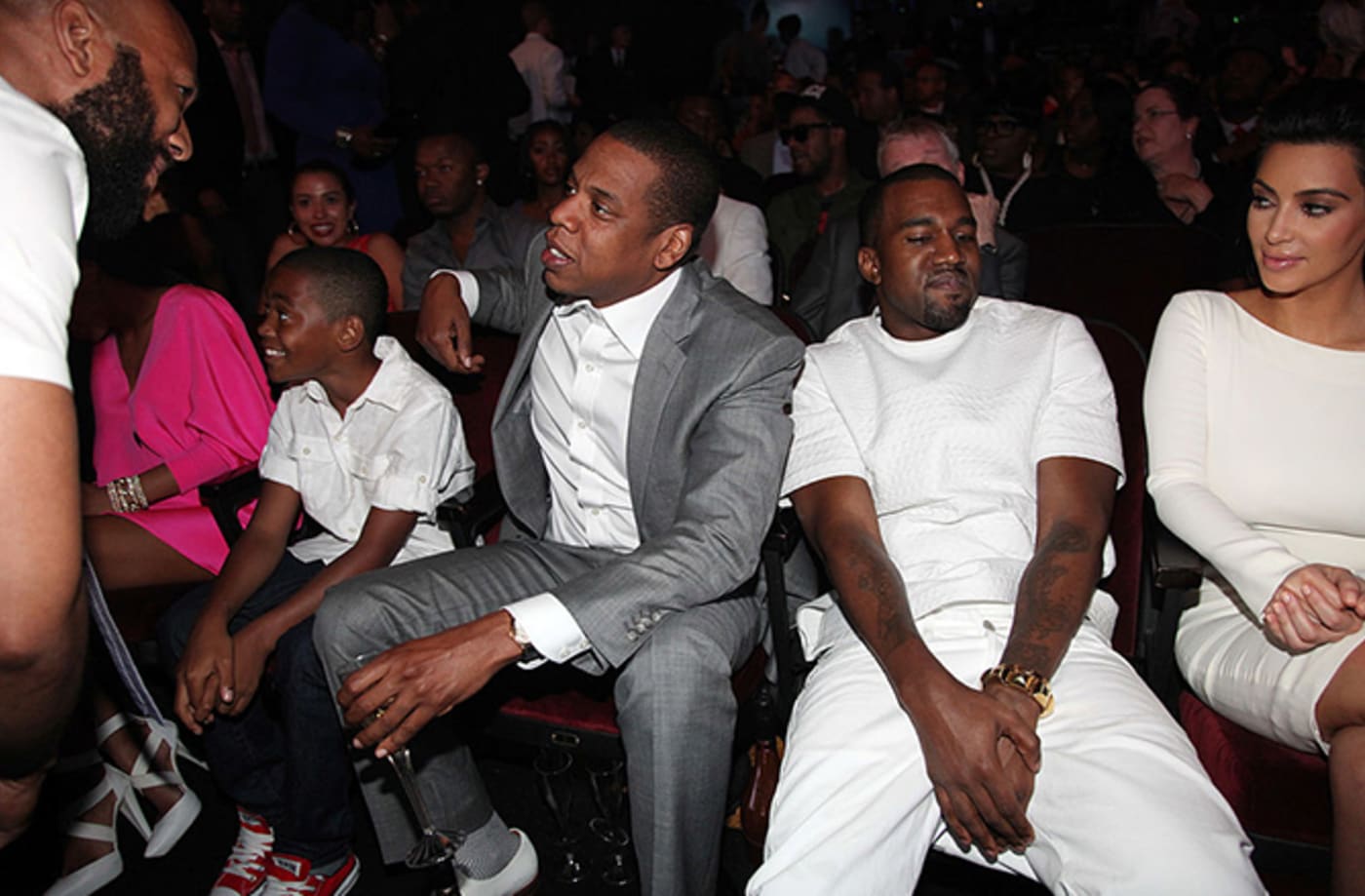 This is a photo of Jay Z and Kanye West.