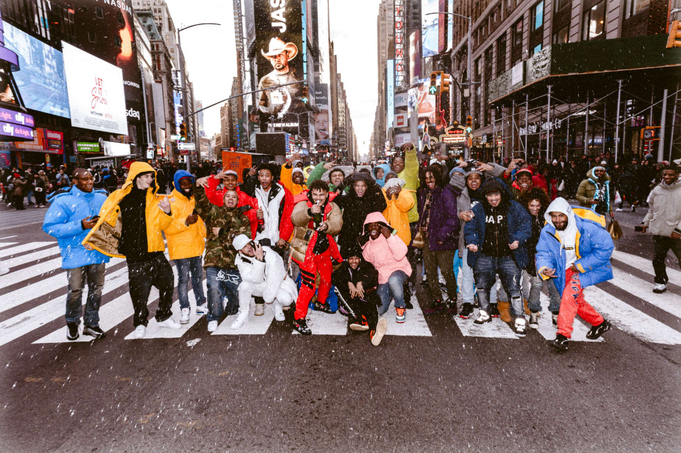 Complex at Marmot Mammoth Parka Biggie Day in Times Square