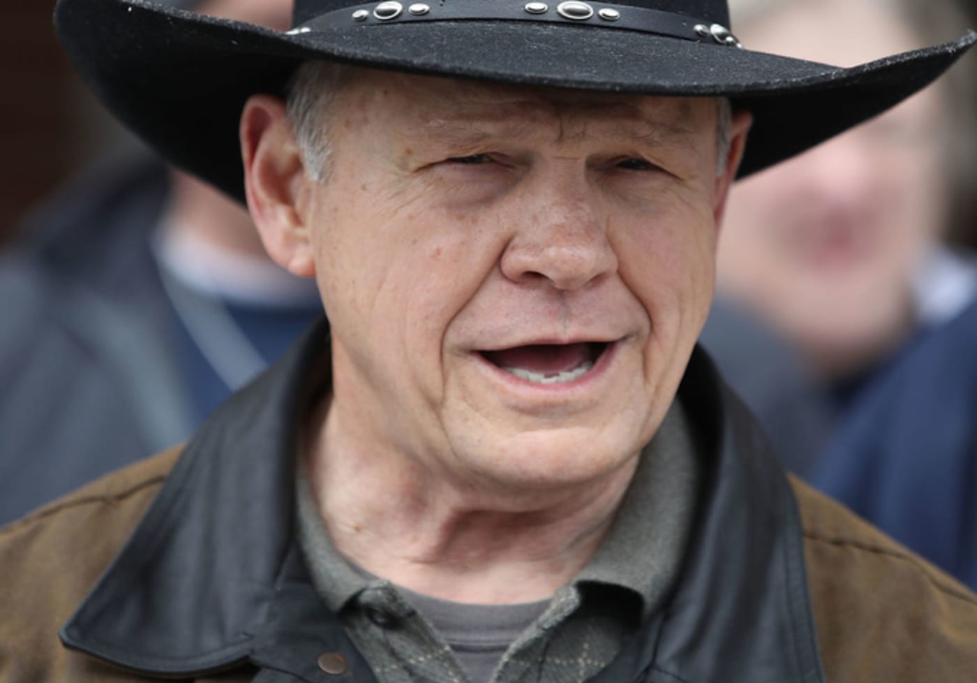 Republican Roy Moore at a polling location on December 12, 2017 in Gallant, Alabama