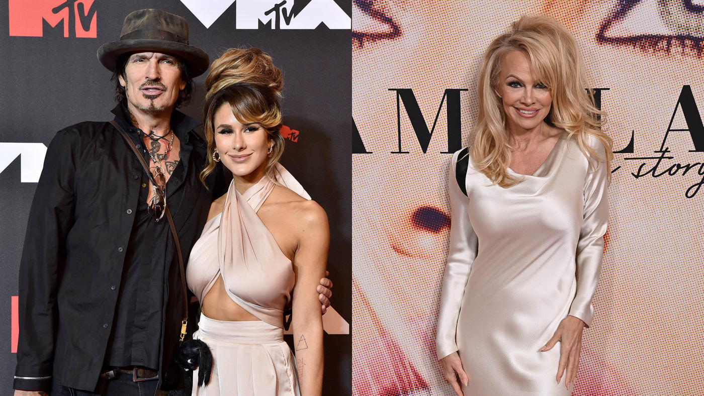 Tommy Lee and Brittany Furlan attend the 2021 MTV Video Music Awards