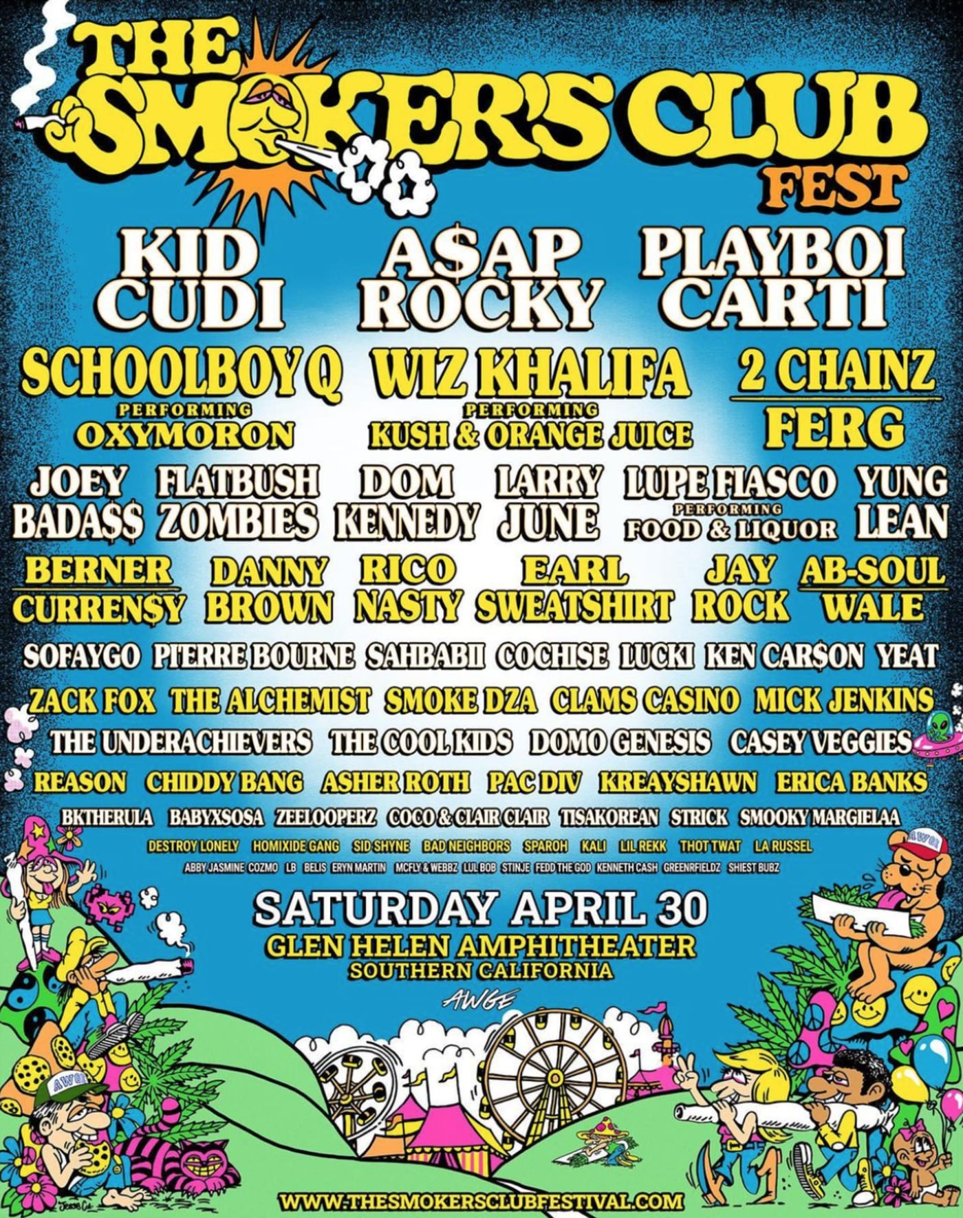A flyer for Smokers Club Fest is shown