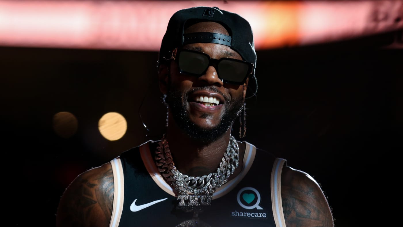 2 Chainz performs following Hawks game against the Milwaukee Bucks at State Farm Arena.
