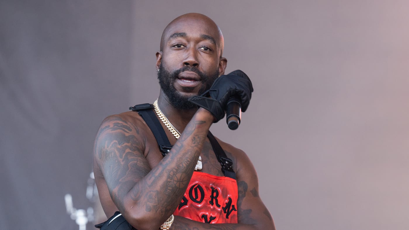 Rapper Freddie Gibbs performs on stage during weekend two of the Austin City Limits Festival.
