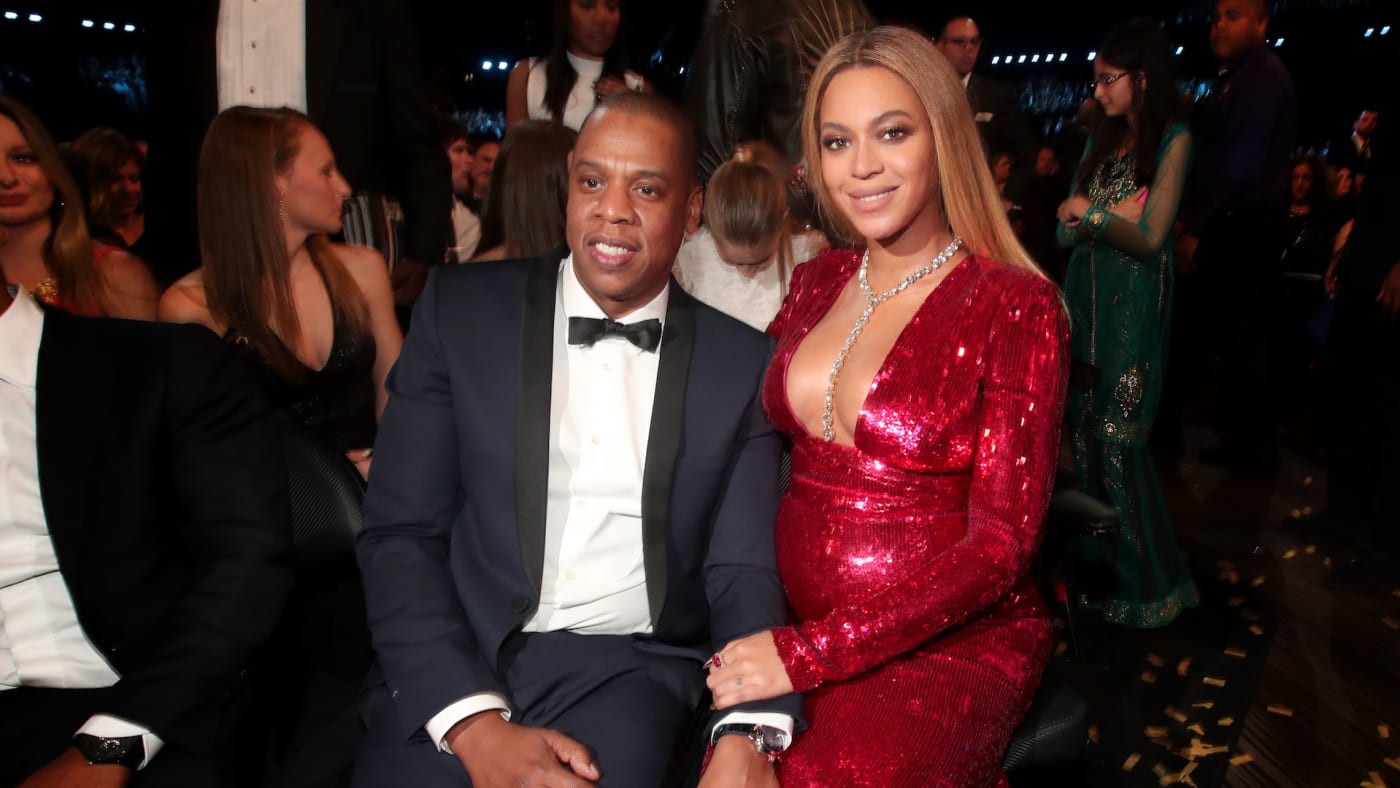 Jay Z and Beyonce at the Grammy Awards