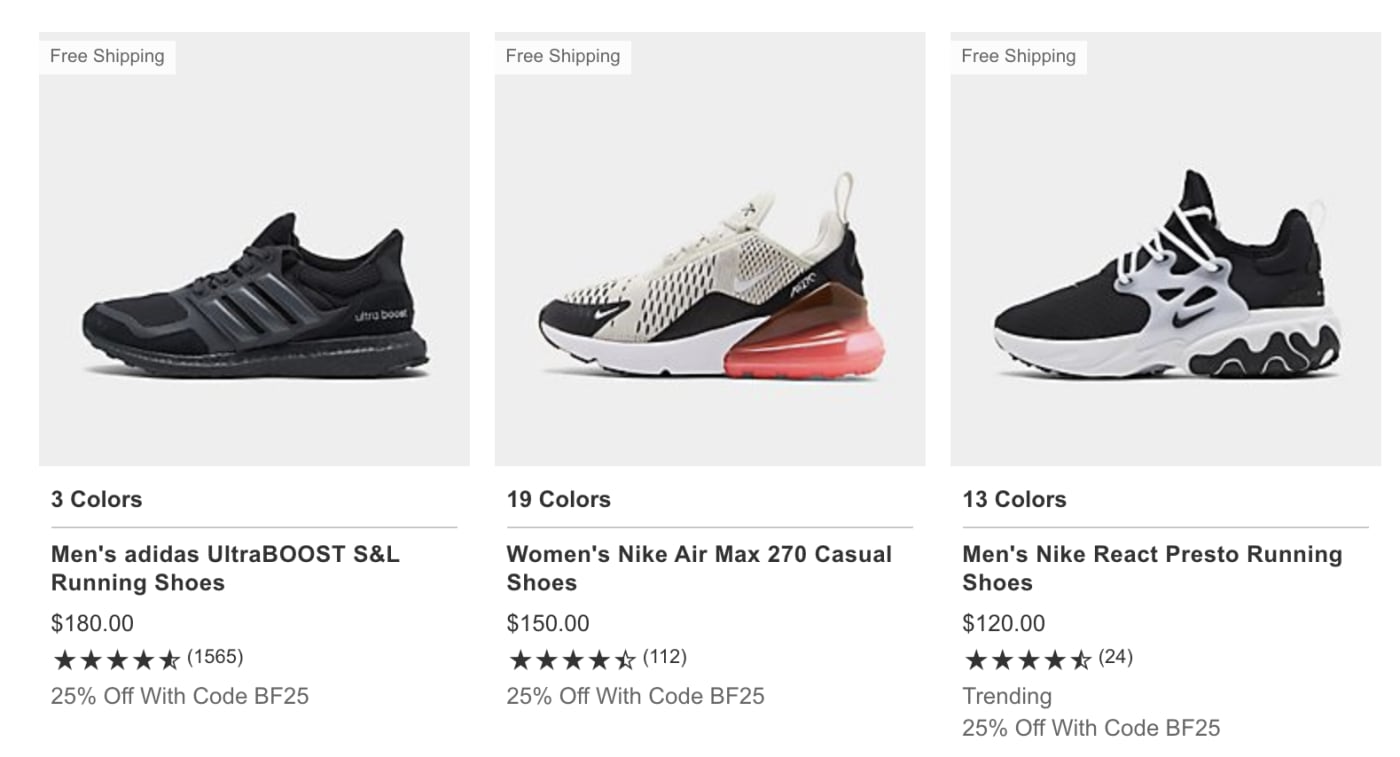 nike sneakers black friday sale