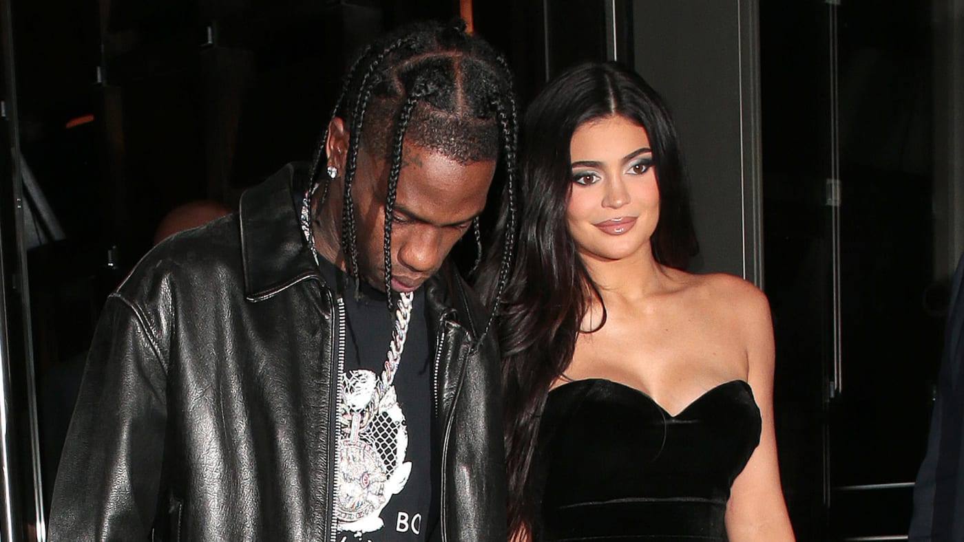 Travis Scott, Stormi Webster and Kylie Jenner