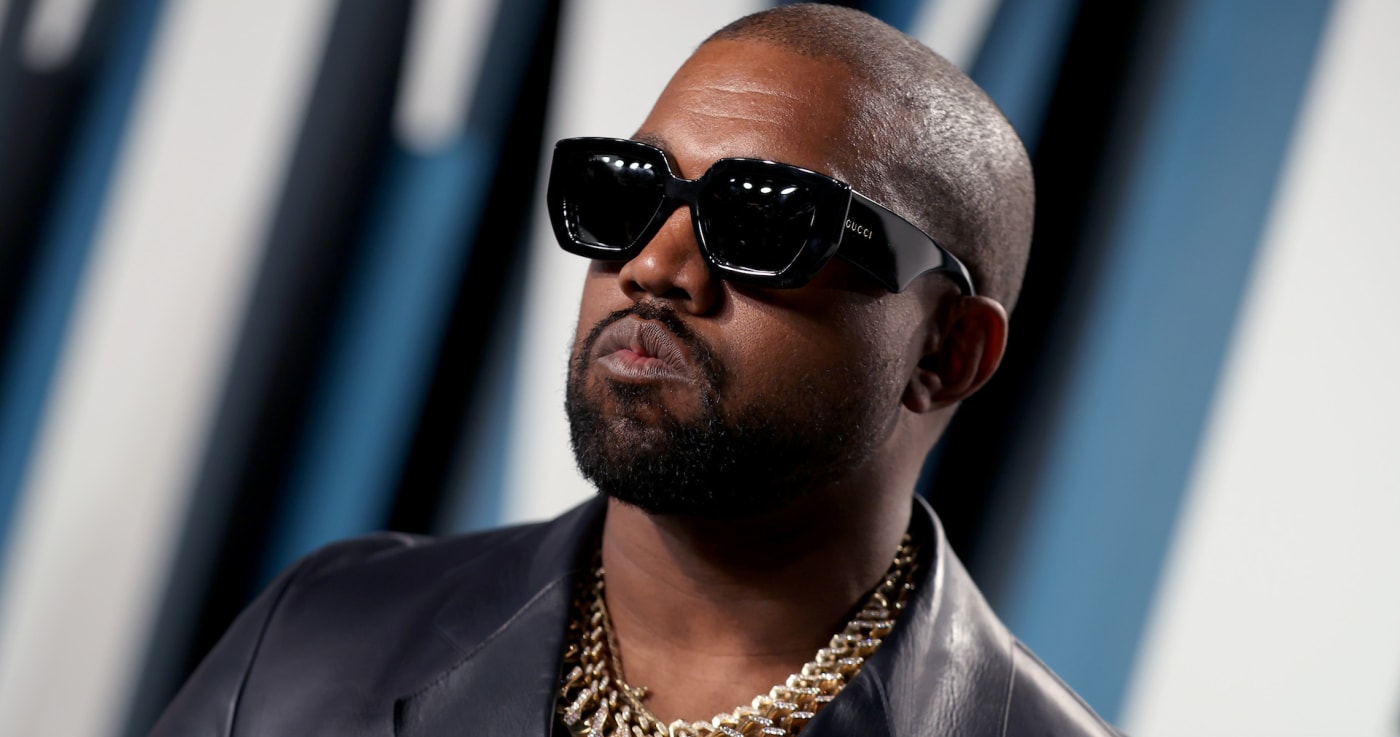 Kanye West on red carpet for Vanity Fair party