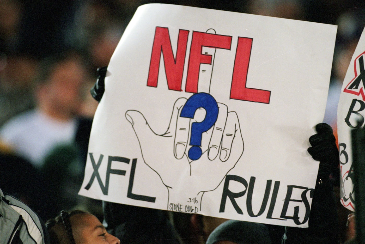 NFL XFL Rules Poster 2001