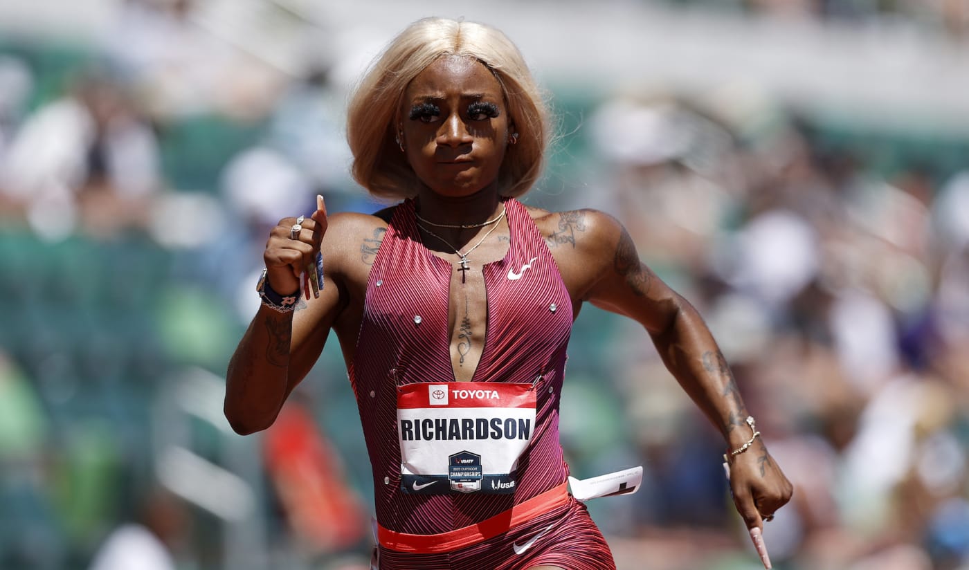 Sha'Carri Richardson in a race