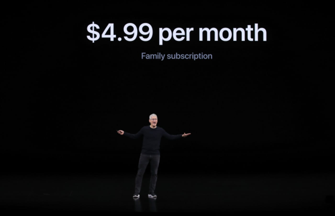 Apple CEO Tim Cook delivers the keynote address