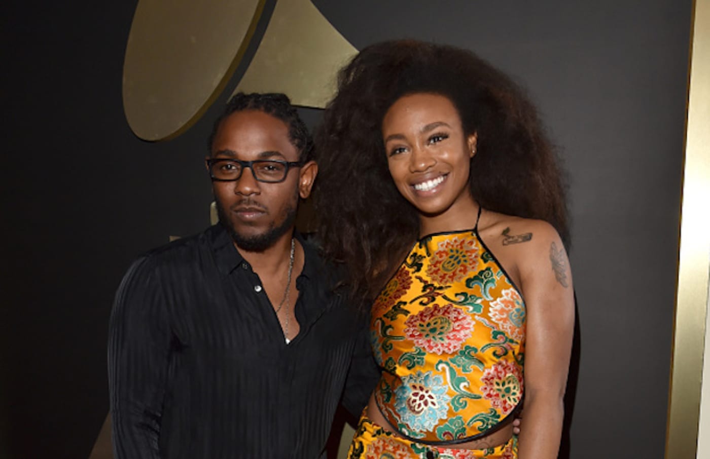 Kendrick Lamar and SZA attend The 58th GRAMMY Awards