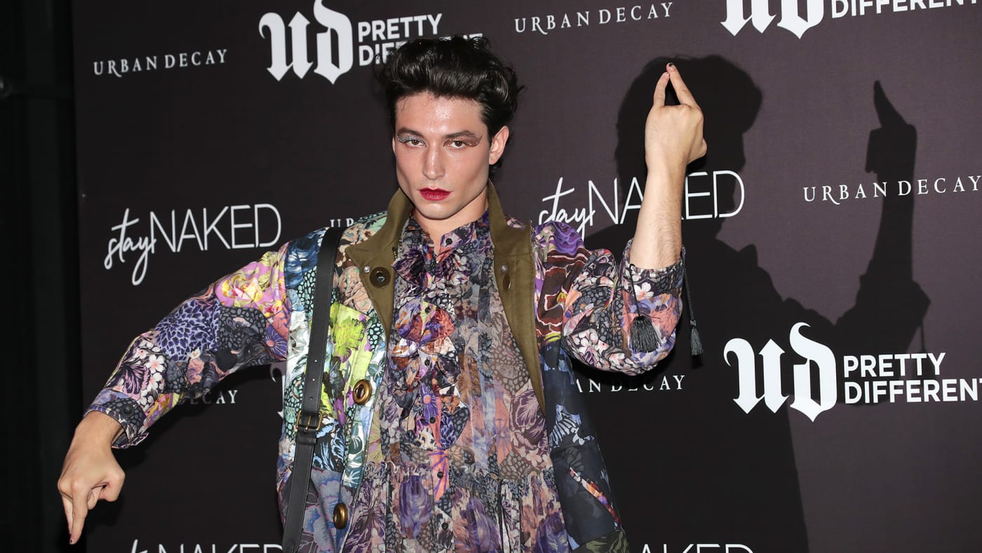 Actor Ezra Miller attends the photocall for 'URBAN DECAY' stayNAKED launch event