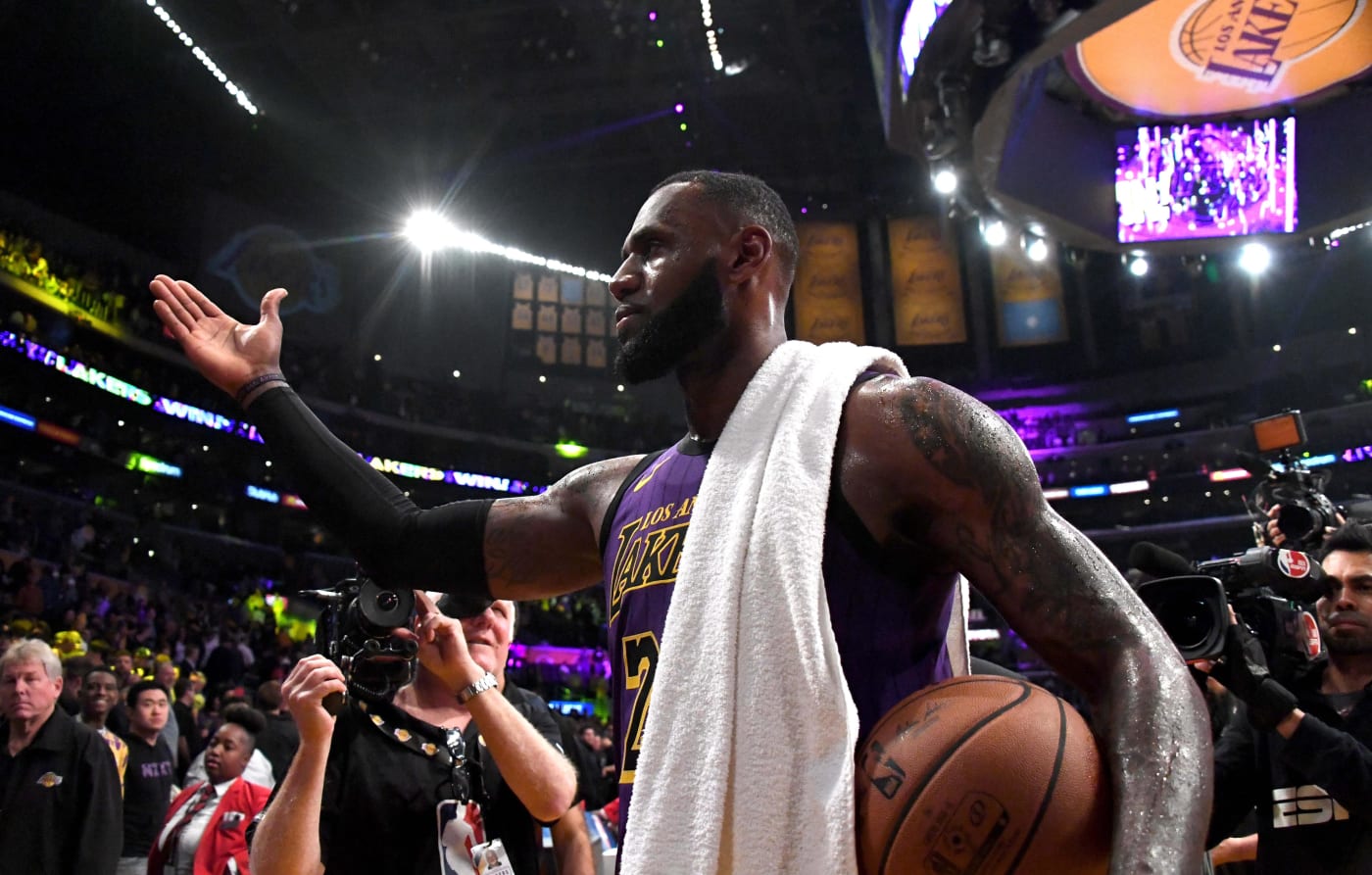 LeBron James Lakers 44 Points Blazers 2018