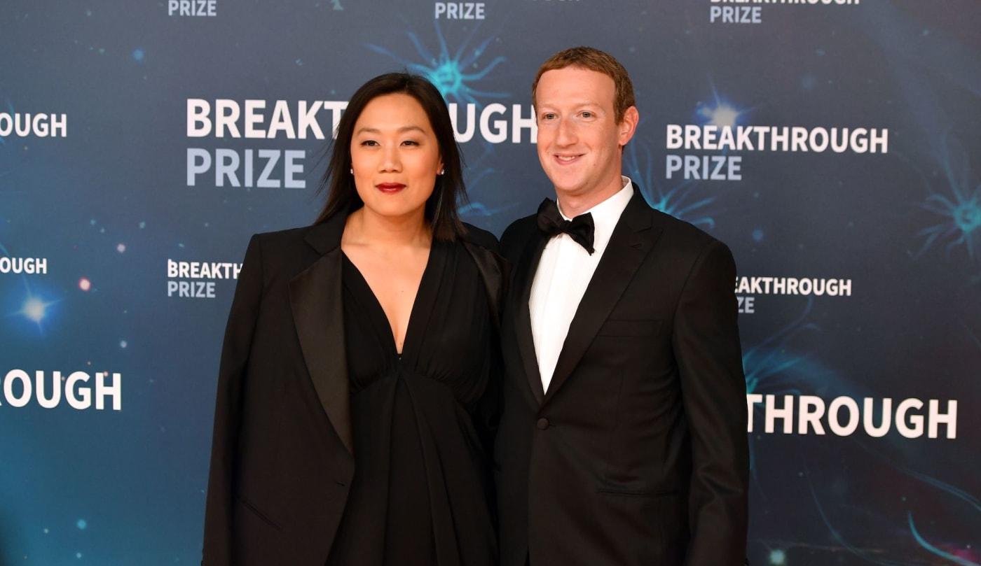 Mark Zuckerberg and his wife Priscilla Chan
