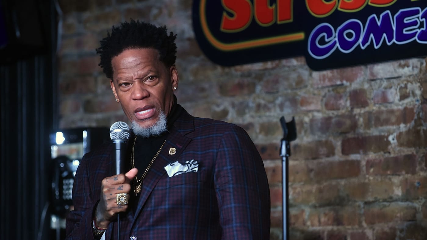 D.L. Hughley performs at The Stress Factory Comedy Club on January 21, 2022