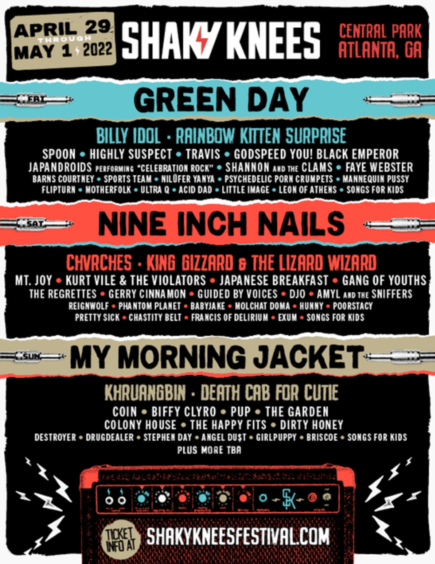 Shaky Knees shares its festival flyer